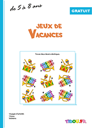 Cahier de jeux à imprimer pour enfants de 5 à 8 ans