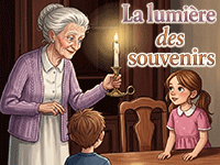 La lumière des souvenirs, livre gratuit illustré racontée aux enfants de 5 ans et plus