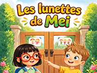Histoire racontée en ligne pour enfants de 3 et 4 ans, les lunettes de Mei