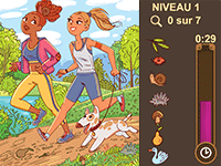 Jeu d'observation, les objets cachés, pour enfants